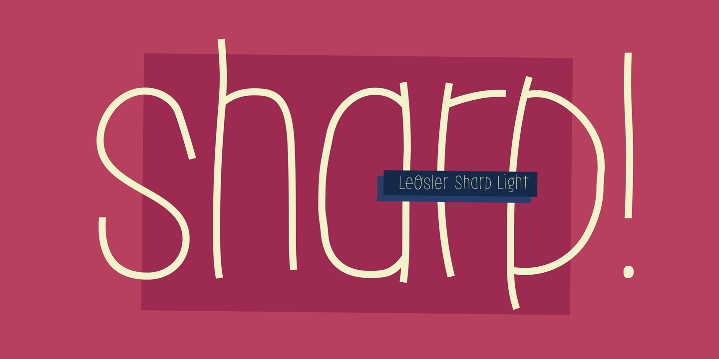 Beispiel einer LeOsler Sharp Regular-Schriftart